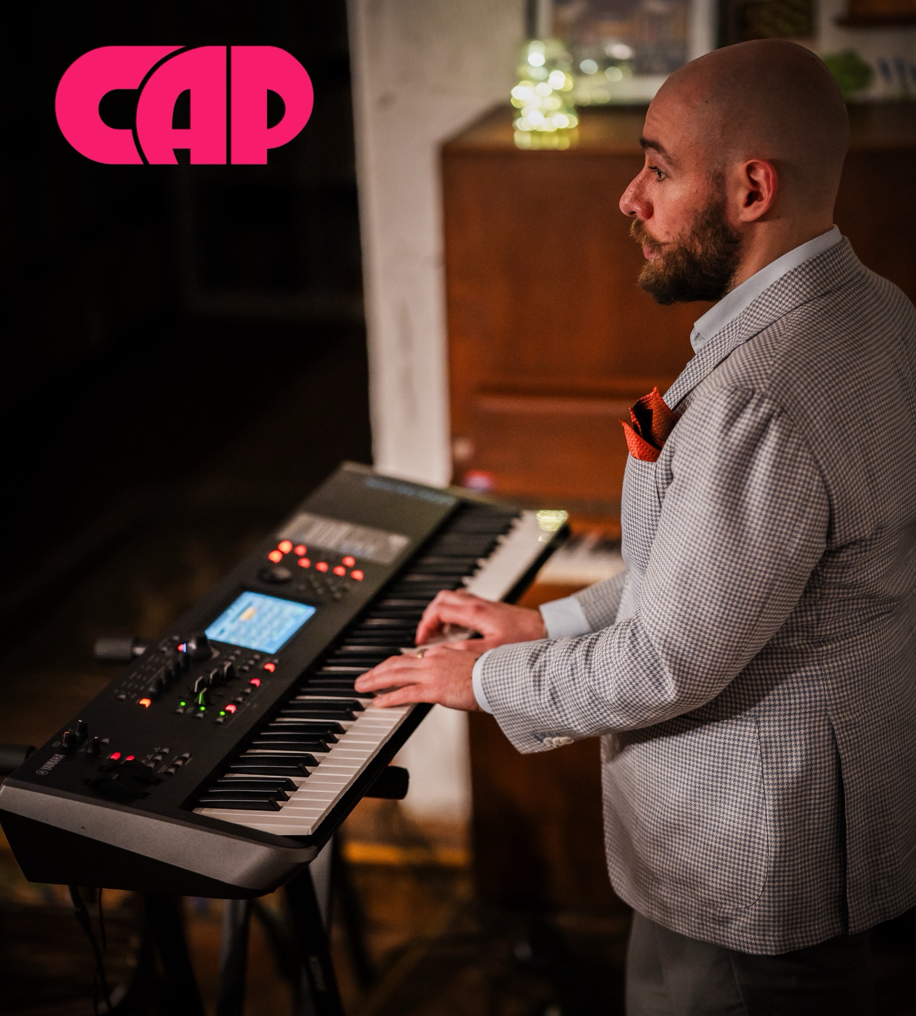 Cap playing music